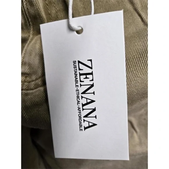 Zenana Outfitters Distressed Cropped Jeans Light Camel - Picture 2 of 3